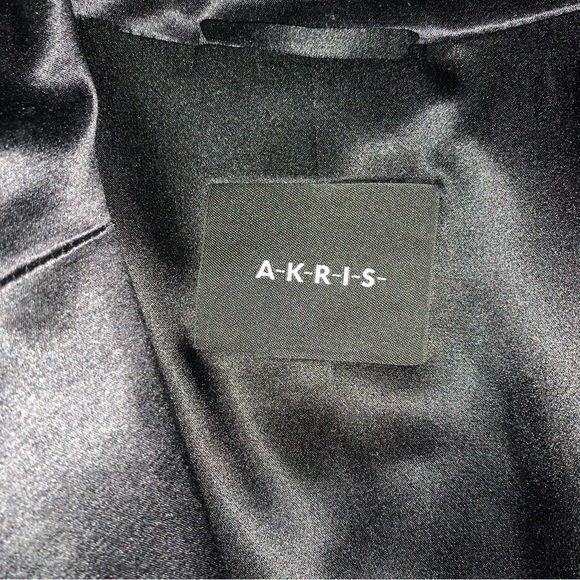 AKRIS Wool Silk Sequin Satin Tweed Blazer Jacket - Picture 4 of 15